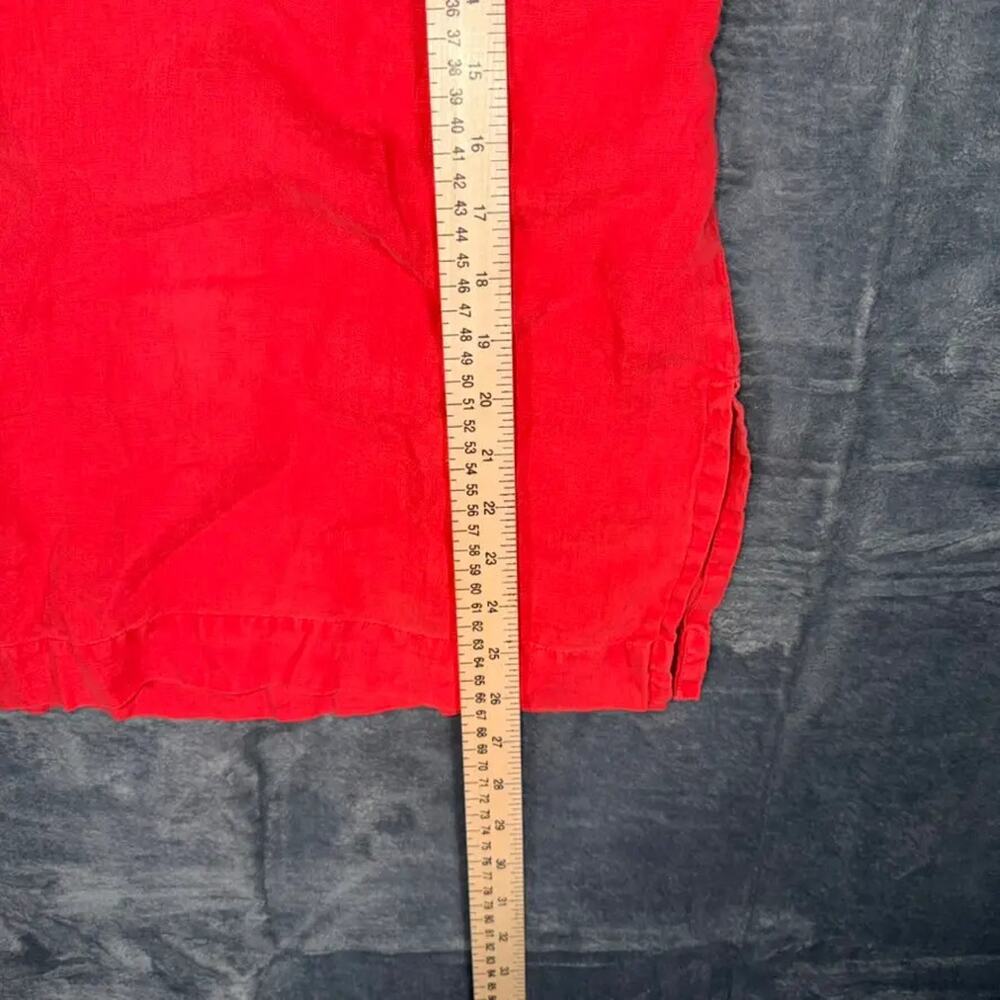 Tommy Bahama Women's XS Embroidered V Neck Tunic Red Cap Sleeve‎ Resortwear - Picture 5 of 5